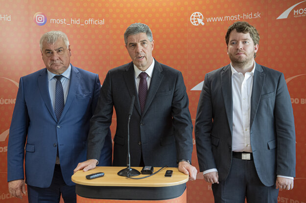 Left to right: Árpád Érsek, Béla Bugár, Ábel Ravasz