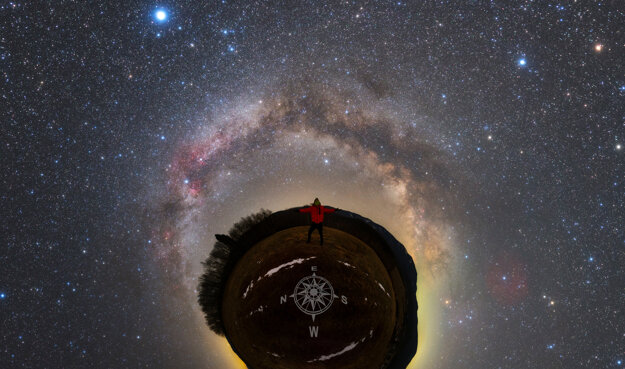 One step from outer space. Tomáš Slovinský says this picture describes what he felt during his visit to Poloniny.