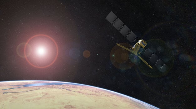 The SMOS satellite.