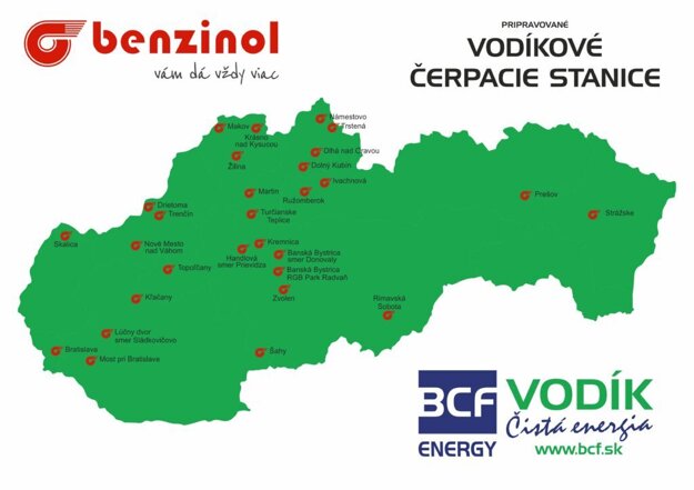 Map of prepared hydrogen stations