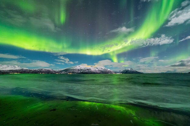 Northern Lights over the Norwegian Sea
