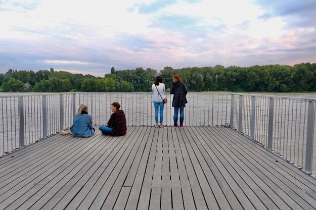 One of rare places in Bratislava, Eurovea, from where it is possible to enjoy the Danube.