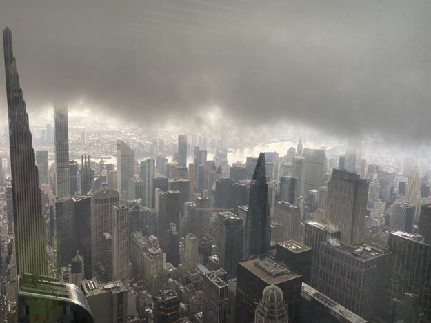 A view from Central Park Tower, the world's tallest residential building in NYC.