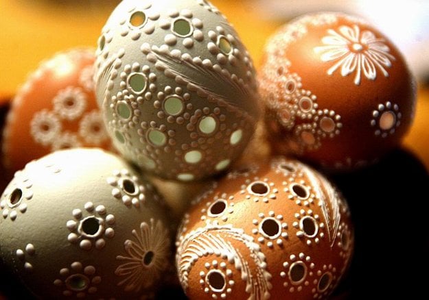 Easter egg decorations from Stará Bystrica.