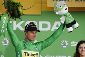 Winner Sagan in green jersey