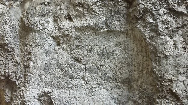 The Roman inscription in Trenčín