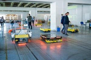 The test hall of the technological company Asseco CEIT in Žilina looks a bit like a playground.