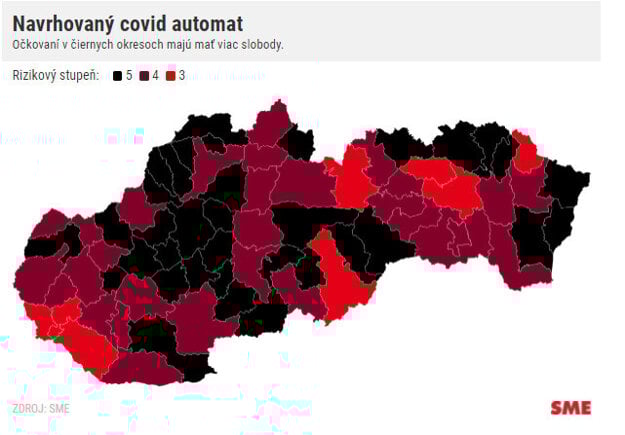 The map of districts of the new Covid automat was approved.