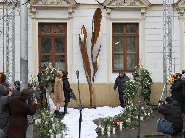 The new memorial was unveiled in downtown Bratislava.