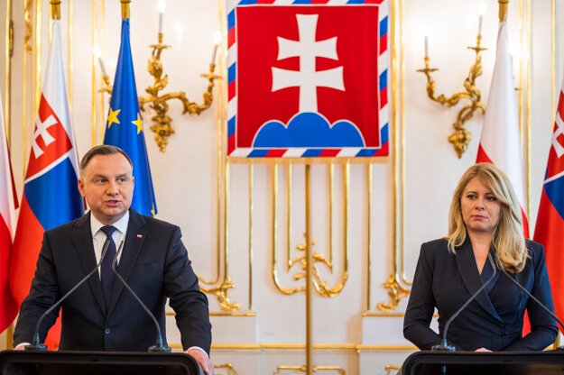 President Zuzana Čaputová and Polish President Andrzej Duda plan to visit the leaders of the countries, especially in western Europe, with a more restrained attitude towards Ukraine becoming the EU’s candidate country. Čaputová met with Duda at the Presidential Palace in Bratislava on May 11.