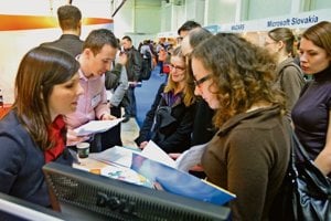 Young people looking for a job, illustrative stock photo.