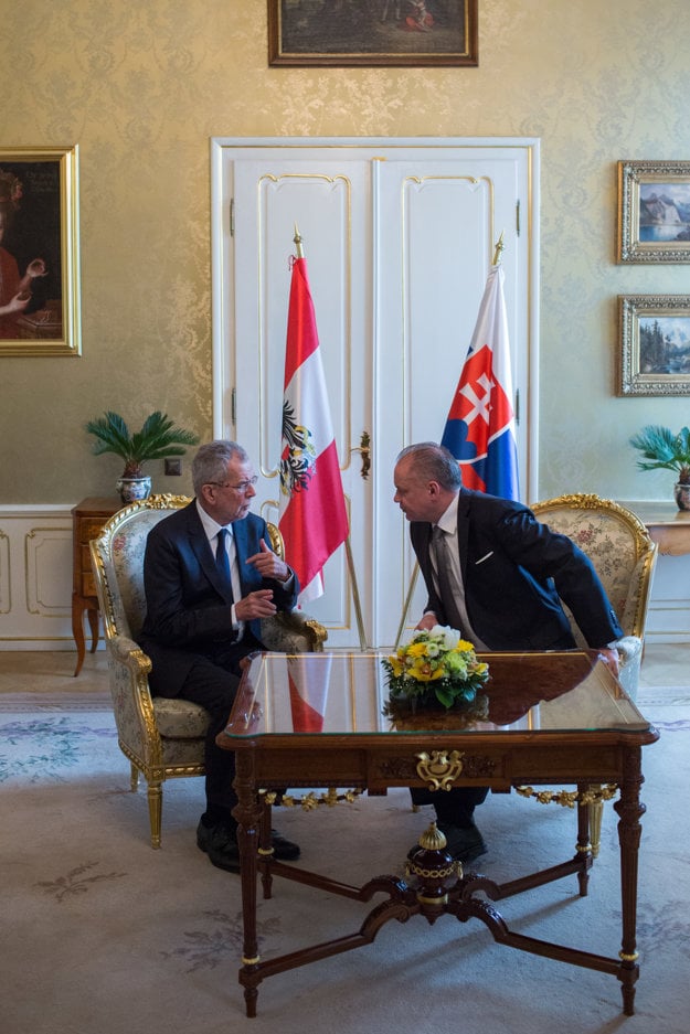 Slovak president held talks with his Austrian counterpart on his official visit, April 26.