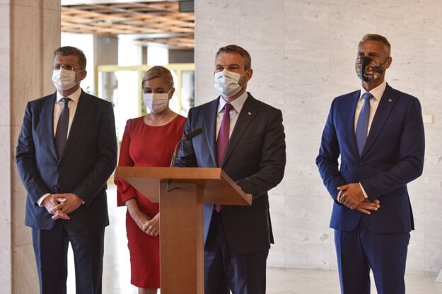 Peter Žiga, Denisa Saková, Peter Pellegrini, Richard Raši