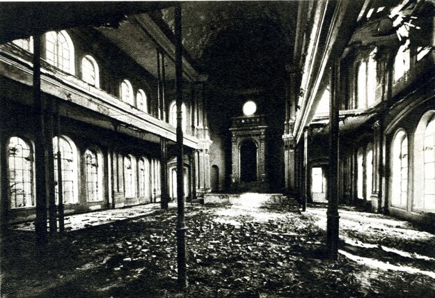 The Spišská Nová Ves synagogue after WWII.