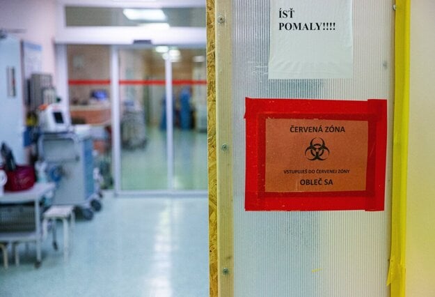 Entering the Covid ward.