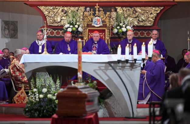 The final goodbye to Slovak Cardinal Jozef Tomko at St. Elizabeth Cathedral in Košice on August 16, 2022. He died last Monday.