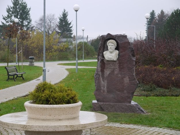 Sculpture of Marcus Aurelius in Šarovce. 