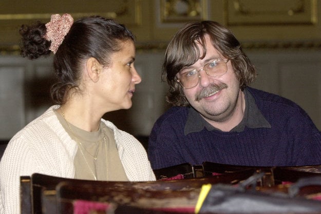 Godár with singer Iva Bittová