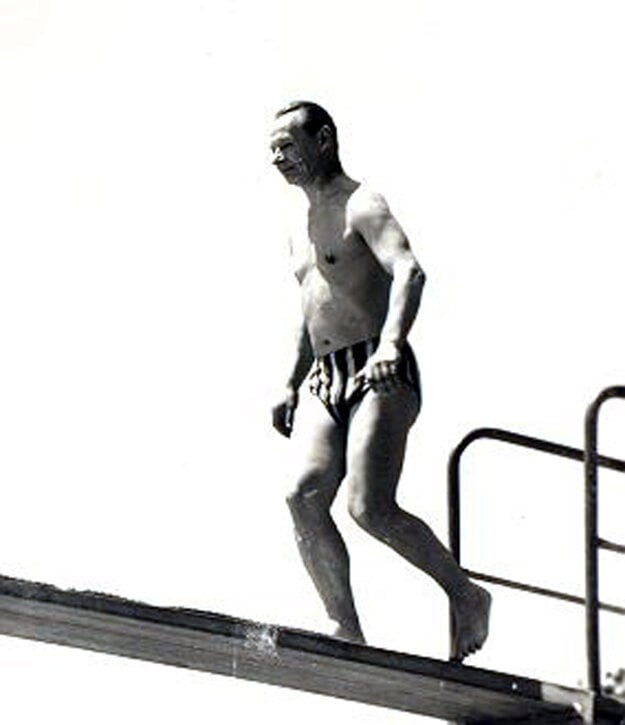 Alexander Dubček enjoys the summer of 1968 in Santovka in this vintage photo.
