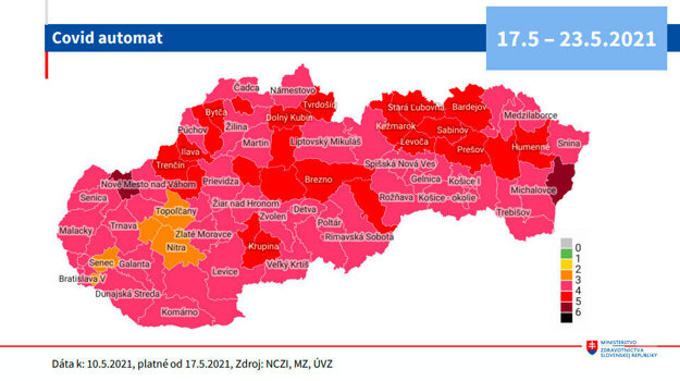 Map of districts from May 10.