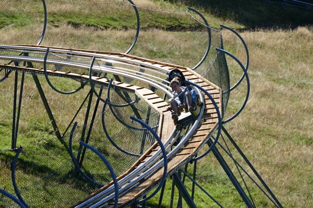 A toboggan run in the Snowparadise Veľká Rača resort.