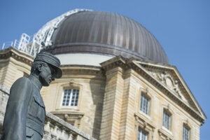 The statue of General Milan Rastislav Štefánik by the Meudon Observatory in Paris, where the Slovak astronomer worked after his arrival in Paris in 1904.