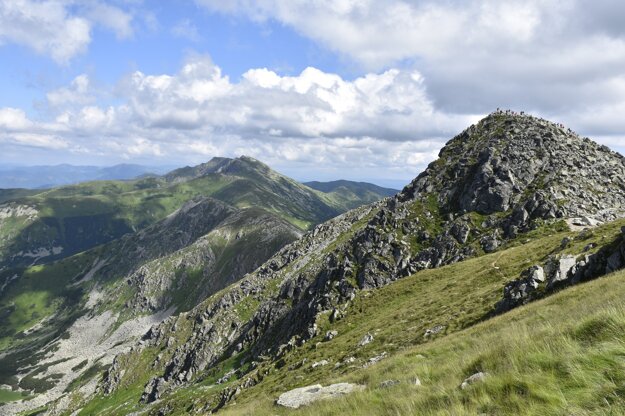 A view of the Low Tatras from the Chopok peak, central Slovakia.