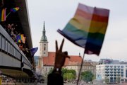 Slovakia's first Gay Pride parade crossed Bratislava's New Bridge on May 22.