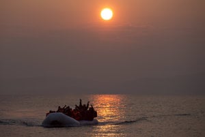 Migrants arriving on the Greek coast, illustrative stock photo. 