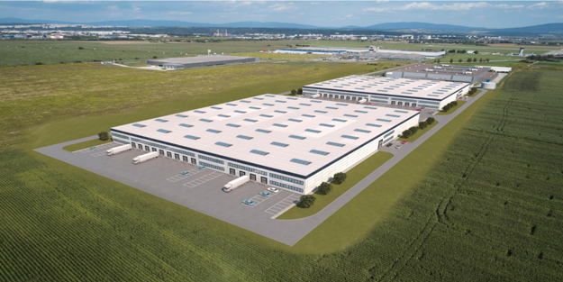 A visualisation of the new industrial park in Košice.