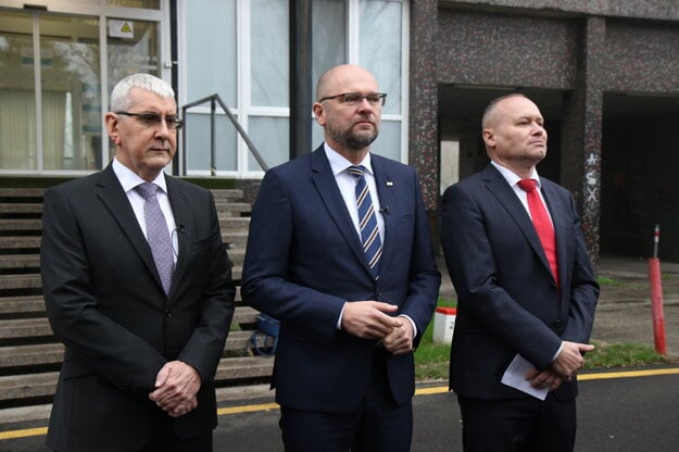 Left to right: Ján Oravec, Richard Sulík, Ján Foltín