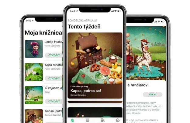 The 'Readmio' app offers dozens of tales in Czech, English and Slovak.