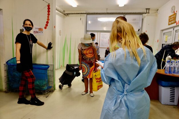 The vaccination of homeless people in Bratislava.