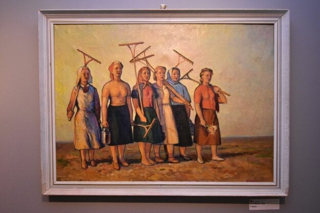 A painting by Imro Weiner-Kráľ exhibited at a private art gallery in Považská Bystrica.