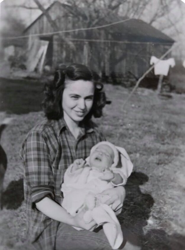 Dan Gresh’s mother and he in 1951