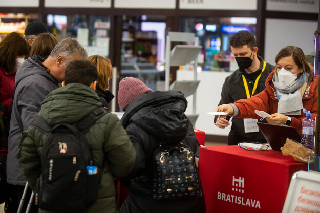 The information point at the Main Railway Station in Bratislava.