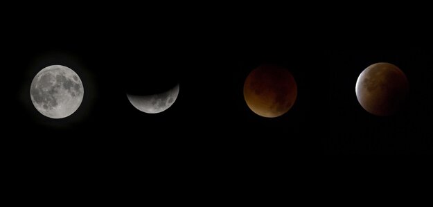 Total lunar eclipse as seen in Pezinok.