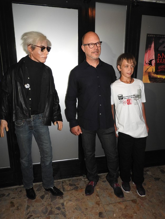 Donald Warhola and his son in the Museum of Modern Art of Andy Warhol