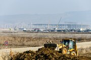 The construction site of a brand new plant of Jaguar Land Rover near Nitra.