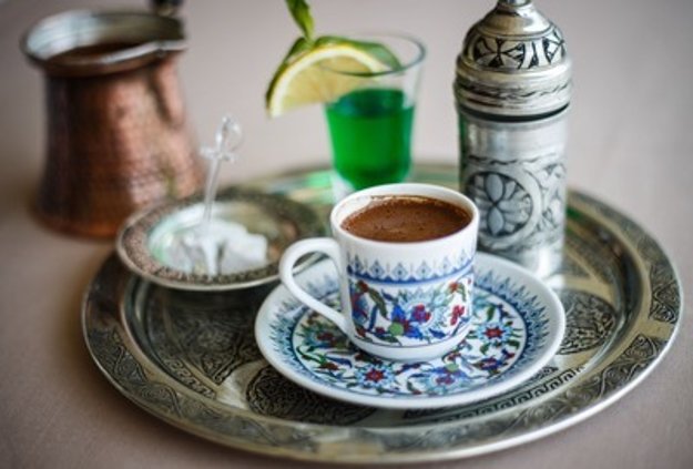 Coffee tasting, illustrative stock photo.