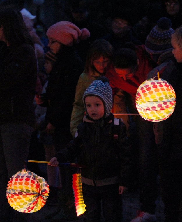 A lantern parade, illustrative stock photo