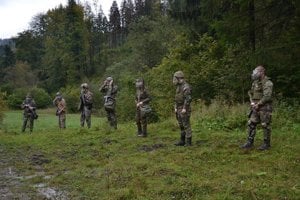 Slovak Levies (Slovenskí Branci) during a training.