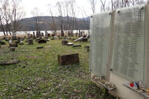 The destroyed Jewish cemetery in Namestovo.