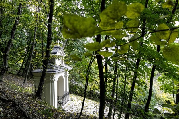 A reconstructed chapel below the Calvary Hill in Bratislava.