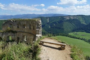 A view from Lietava Castle in the Rajec Valley.