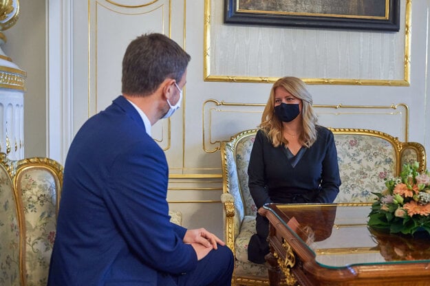 President Zuzana Čaputová met with PM Eduard Heger on September 27.