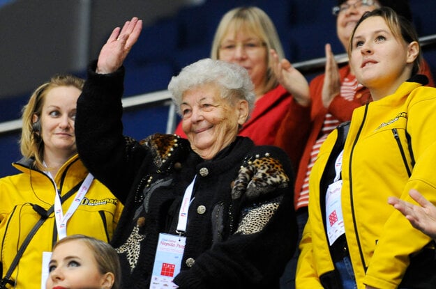 Hilda Múdra at 2014 Ondrej Nepela Memorial.