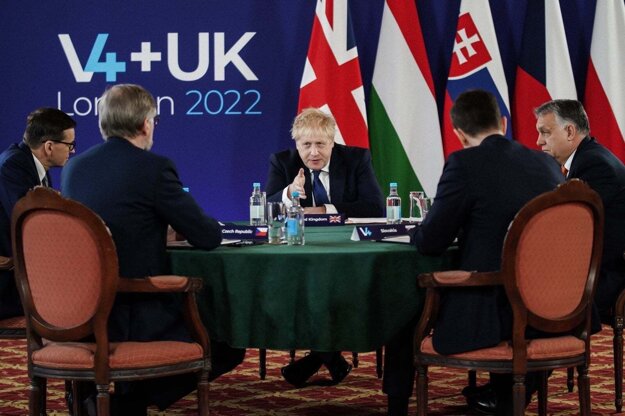 Visegrad Group prime ministers met for a summit with British PM Boris Johnson in London on March 8.