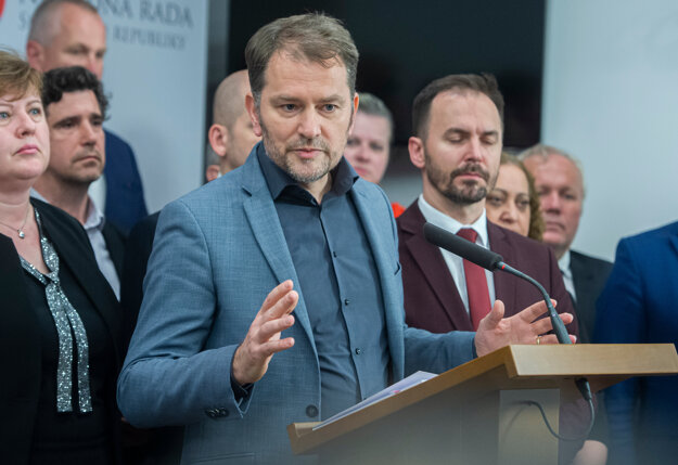 OĽaNO leader Igor Matovič and the OĽaNO caucus.
