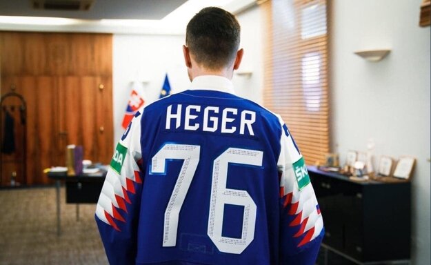 Eduard Heger wears his 